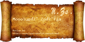 Mosolygó Zsófia névjegykártya